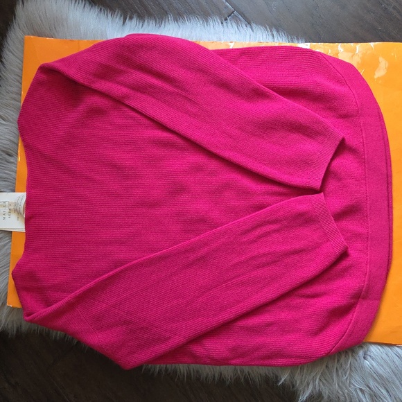 Nwt! Sezane Pull Clement Sweater With 50% Merino Woll In Fuschia - Picture 5 of 6